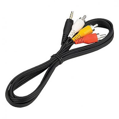 CANON  C&acirc;ble STV250N Vid&eacute;o+Audio RCA/Mini Jack 3.5mm (90&deg;)