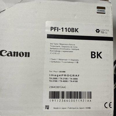 CANON   pfi-110 bk noir