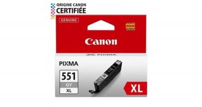 CANON  Cartouche d'encre CLI-551GY XL grande capacit&eacute; Gris (CLI551XL)