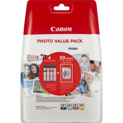 CANON  Cli-581 Bk/C/M/Y + papier photo
