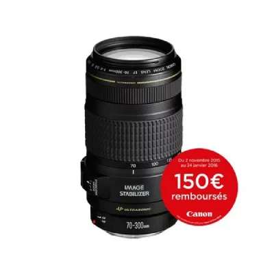 CANON  EF 70-300 mm F4.0-5.6 IS USM 58 mm Objectif (adapt&eacute; &agrave;  EF) noir