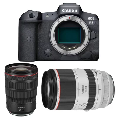 CANON  eos r5 + rf 24-70mm f/2.8 l is usm + rf 70-200mm f/2.8 l is usm