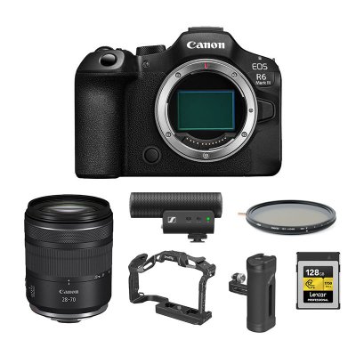 CANON  EOS R6 MARK III + Kit vid&eacute;o (RF 28-70mm + Cage + poign&eacute;e Smallrig + Micro MKE + Cart