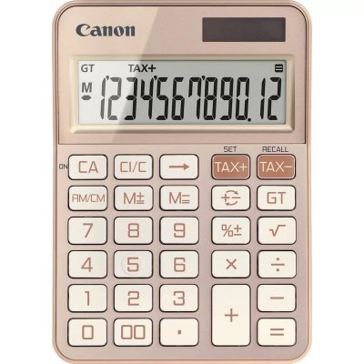 CANON  KS-125KB, Bureau, Calculatrice basique, 12 chiffres, Batterie/Solaire, Or rose 6818C001