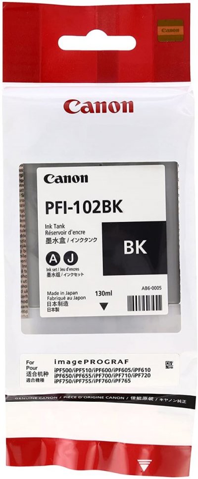 CANON  LUCIA PFI-102 BK Cartouche d'encre d'origine 1 x noir pigment&eacute;