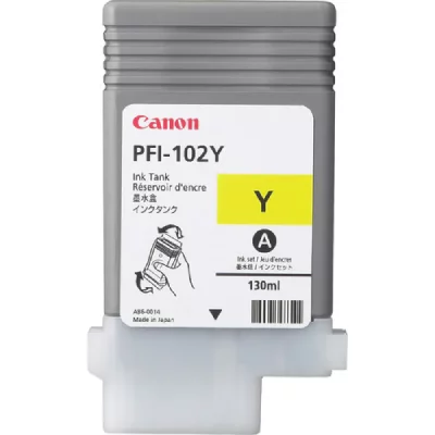 CANON  Lucia PFI-102 Y Cartouche d'encre d'origine 1 x Jaune pigment&eacute;