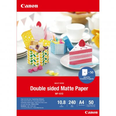 CANON  Mp-101 D A4 50 Sheets Double Sided Matte Paper 240gr Blanc