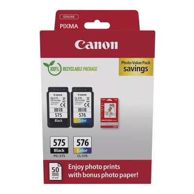 CANON  Multipack PG-575 + CL-576 + 50 feuilles papier photo