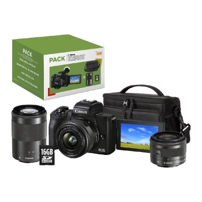 CANON  Pack EOS M50 Mark II Noir + EF-M 55-200