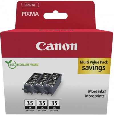 CANON  PGI-35 Triple Pack de 3 Cartouches Noires (Emballage Carton)