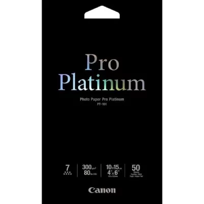 CANON  PT-101 Papier Photo Pro Platinum Format 10x15cm (50 feuilles)