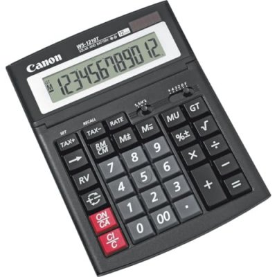 CANON  Ws-1210t Calculatrice Bureau Calculatrice &Agrave; &Eacute;cran Noir