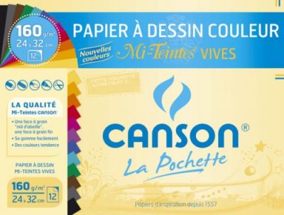 CNSO Canson 200002778 Pochette Couleur 24 x 32 cm Multicolore
