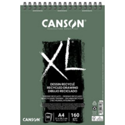 CNSO Canson canson bloc &agrave; croquis et &eacute;tudes ""xl recycled"", a3 noir