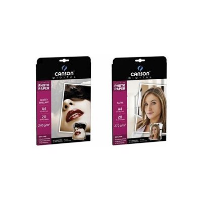 CANSON   Digital Papier Photo Ultimate, A4, 270 G/M2, Satin&eacute; Noir