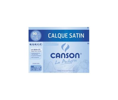 CNSO Canson canson papier calque, satin, 240 x 320 mm, 90 g/m2 noir