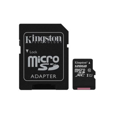 KINGSTON Canvas Select microSD UHS-I - 128Go +Adaptateur SD