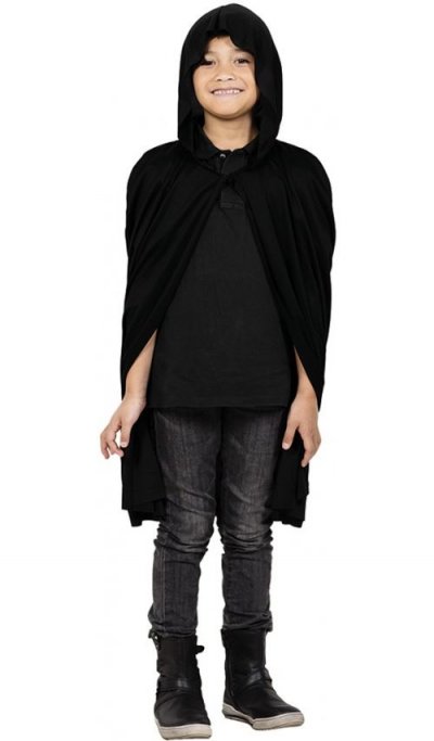 BOLAND Cape &agrave; capuche noire enfant Halloween