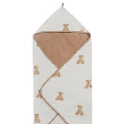 JOLLEIN Cape de bain b&eacute;b&eacute; 75x75 cm Jersey Teddy Bear - 