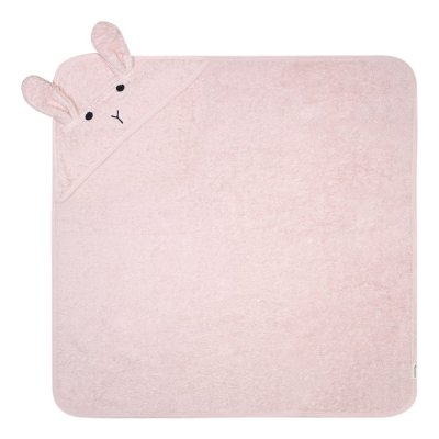 KINDSGUT Cape de bain lapin en coton rose - 