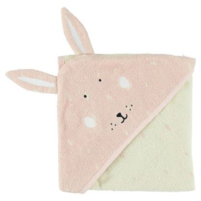 TRIXIE Cape de bain rose lapin en coton bio b&eacute;b&eacute; - TU
