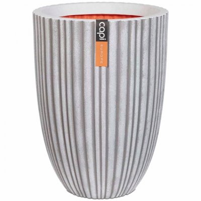 CAPI  Pot &agrave; fleurs Urban Tube &eacute;l&eacute;gant bas 55x73 cm ivoire PKIVT785