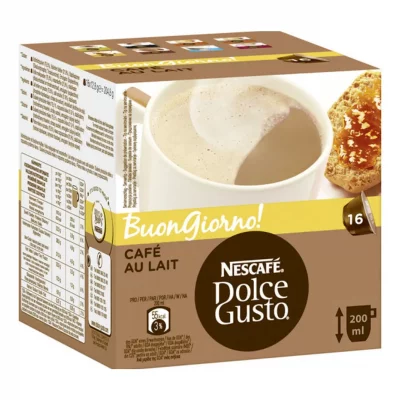 DOLCE GUSTO Capsules de caf&eacute; avec &eacute;tui Nescaf&eacute;  65835 Au Lait (16 uds)