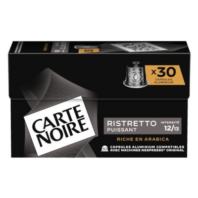 NESPRESSO Capsules de caf&eacute; carte noire ristretto n&deg; 12 - bo&icirc;te de 30 - carte noire