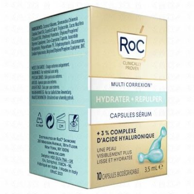 ROC Capsules de s&eacute;rum de nuit Hydrate + Plump &agrave; l'acide hyaluronique