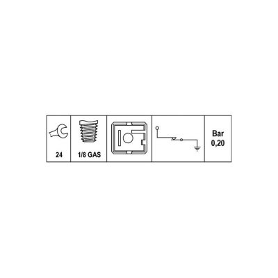 HELLA Capteur, pression d'huile  6ZL 003 259-541 (X1)