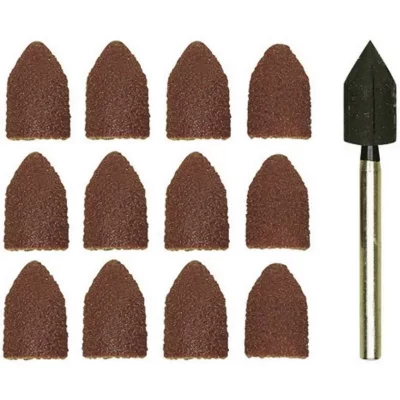 PROXXON Capuchons abrasifs en corindon - Grain 80 et 150 &Oslash; 9 mm - 10 pcs