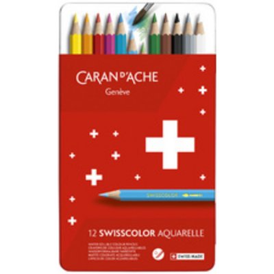 CARAN D ACHE Caran D'ache Crayons De Couleur Swisscolor, &Eacute;tui M&eacute;tal De 40