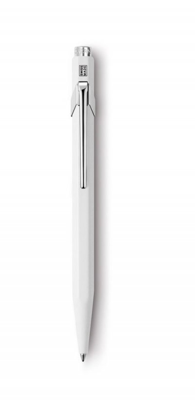 CARAN D ACHE Caran d'Ache Metal 849 Stylo &agrave; bille Blanc m&eacute;tallis&eacute;