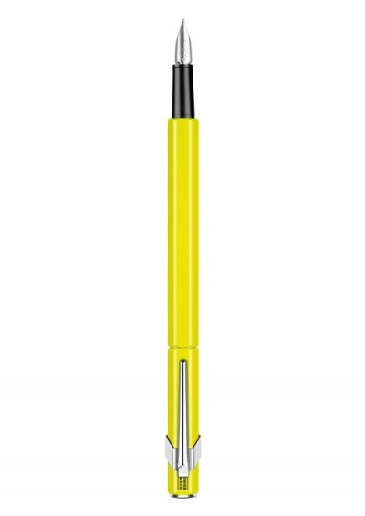 MANUTAN Caran Dache Stylo plume Fluo Line Jaune avec pointe moyenne