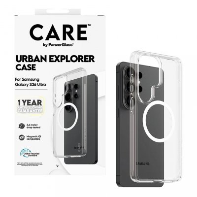 CARE BY PANZERGLASS  Coque Urban Combat pour Samsung Galaxy S26 Ultra - Transparent