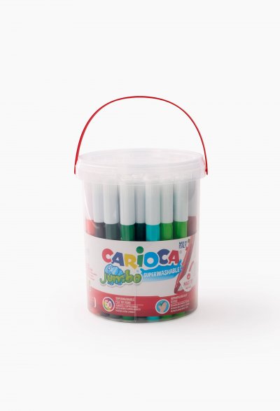 CARIOCA  jumbo bo&icirc;te de 50 feutres de coloriage lavables