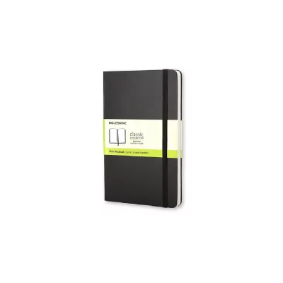 MOLESKINE Carnet classique format de poche  A pages blanches Couverture rigide Noir