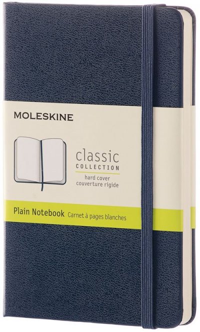 MOLESKINE Carnet classique - Format de poche - Pages blanches - Couverture rigide saphir
