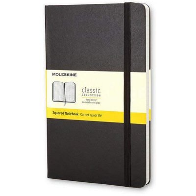 MOLESKINE Carnet classique format de poche quadrill&eacute; couverture rigide Noir