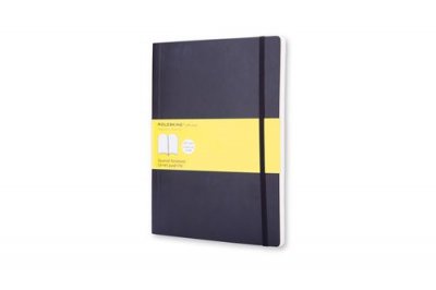 MOLESKINE Carnet classique tr&egrave;s grand format quadrill&eacute;  couverture souple Noir 