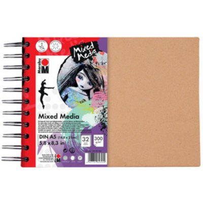 MARABU Carnet cr&eacute;atif - Art Journal - Mixed Media - A4 - 32 pages -  - couleur variant