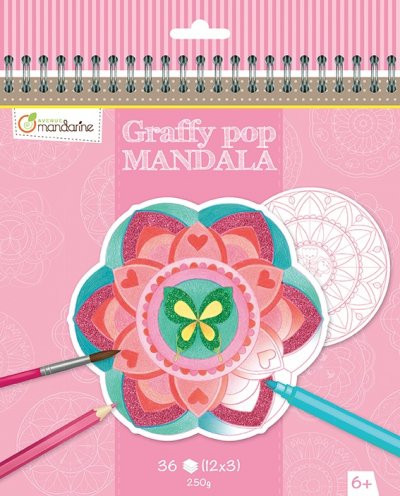 AVMA Carnet de 36 pages Avenue Mandarine Graffy Pop Mandala Fille