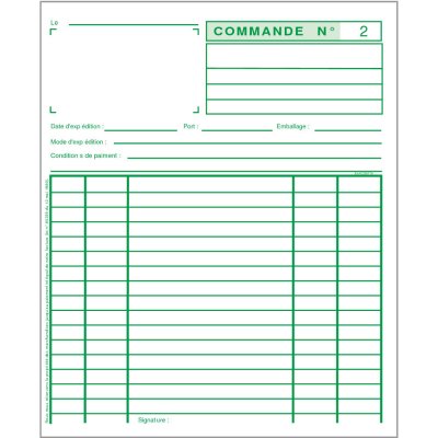 EXACOMPTA Carnet de commande dupli - 13104E -  - 21 x 18 cm