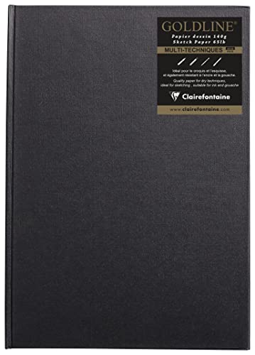 CLAIREFONTAINE Carnet Goldline A4 Portrait Dos Colle 64p 