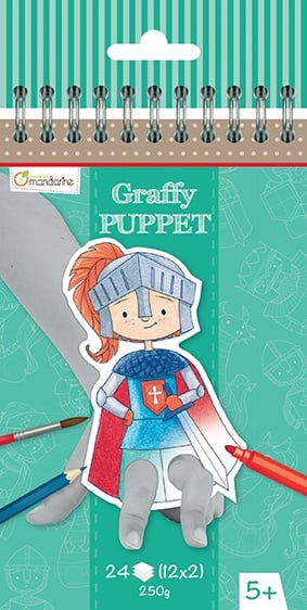 GENERIQUE Carnet marionnettes &agrave; doigts Graffy Puppet Dragons et Chevaliers