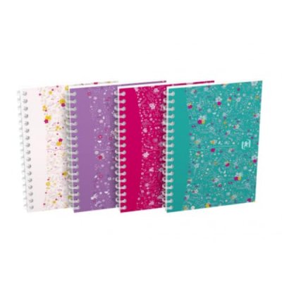 OXFORD Carnet spirales  Floral - A6 - 100 pages - 5x5 - coloris assortis