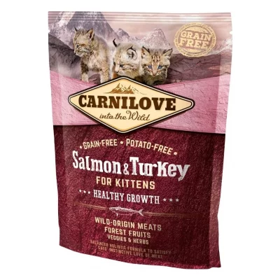  Carnilove Chat Salmon & Turkey Kittens Healthy Gr.Owth 400 Gr.
