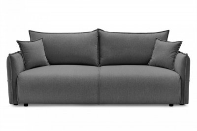 CASANOVA PARIS Carolina - Canap&eacute; Droit Convertible Tissu Chin&eacute; 3 Places Gris Fonc&eacute;
