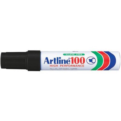 ARTLINE Carpentras Sign Marqueur "100" Permanent Ind&eacute;l&eacute;bile Pointe Biseaut&eacute;e 7,5 & 12 Mm Noir