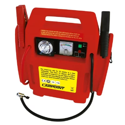 CARPOINT   D&eacute;marreur 12 V/17 Ah et compresseur d'air Rouge